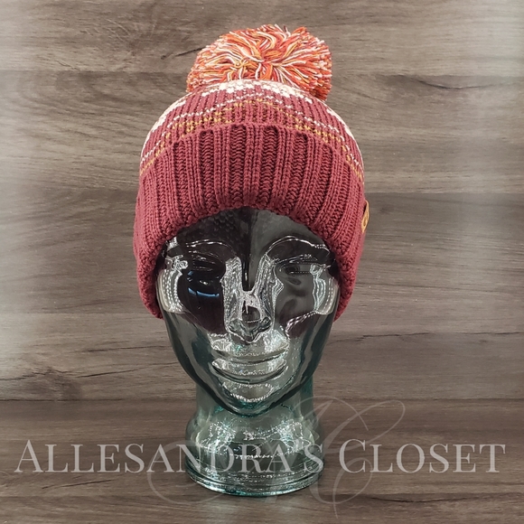 BUNDLE ‐ 2 Timberland Hats Beanies Multi Fair Isle Pompom Knit Outdoor NWT - Picture 10 of 15